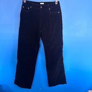 Rafaella Women’s Black Corduroy Jeans Pants Size 6 Straight Leg Casual